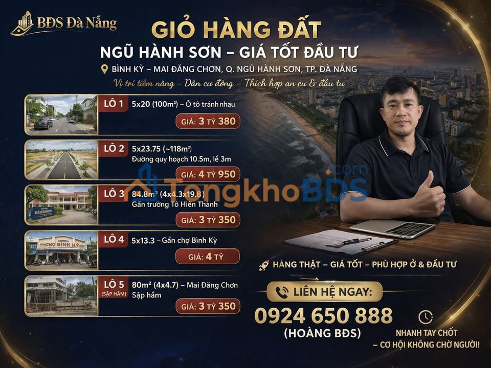 Đất nền Mai Đăng Chơn 100m² 3.38 tỷ - Sổ đỏ chính chủ