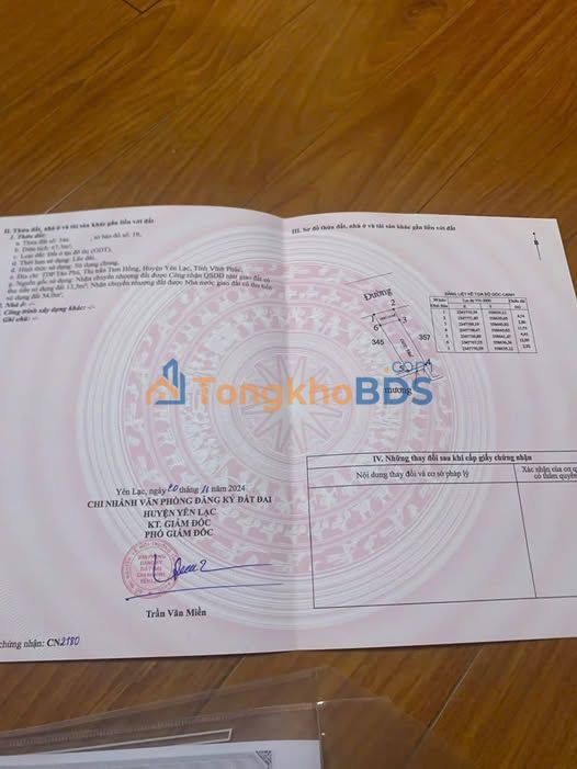 Đất nền Tam Hồng Yên Lạc 67m² 5 tỷ - Sổ đỏ chính chủ