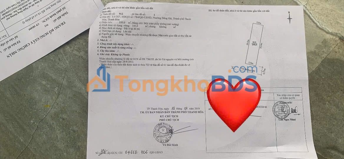 Đất Đông Hải Thanh Hóa 100m2 giá 3 tỷ - Giá tốt hiếm có