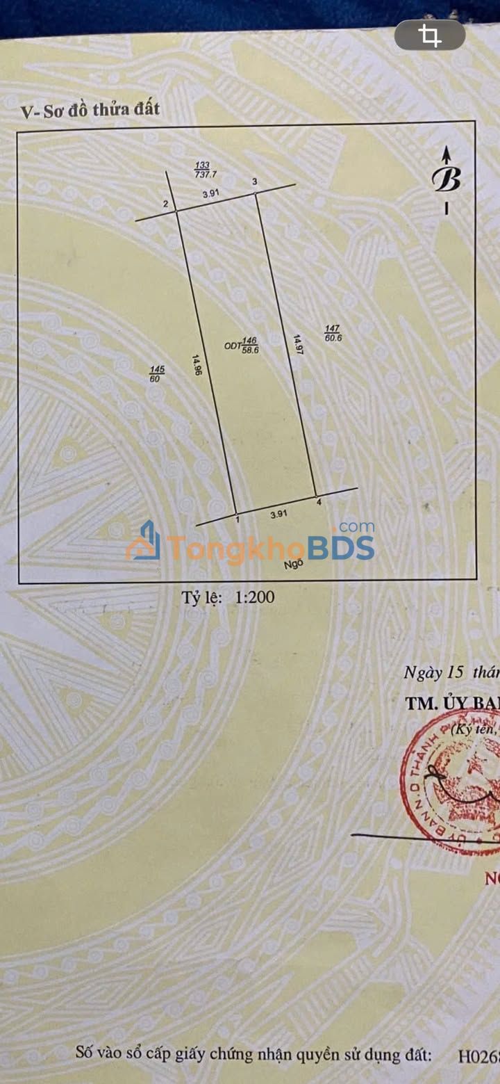 Đất nền Ngõ 72 Trường Chinh 59m² 2 tỷ - Sổ đỏ chính chủ