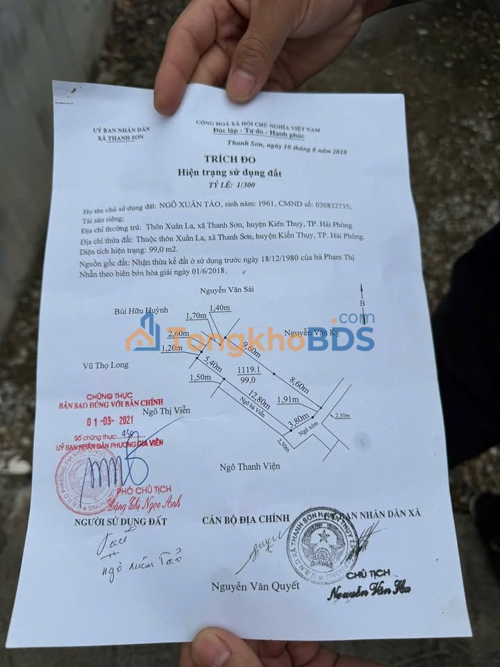 Đất nền Thanh Sơn 99m2 700-799 triệu - Sổ đỏ chính chủ