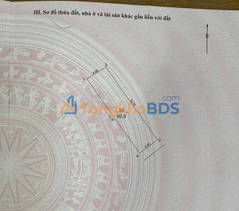 Đất Nam Phù Thanh Trì 63m² 4.41 tỷ - Sổ đỏ chính chủ