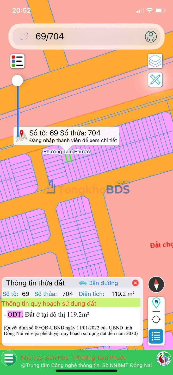 Đất nền Tam Phước Biên Hòa 115m² 1.9 tỷ - Sổ đỏ chính chủ