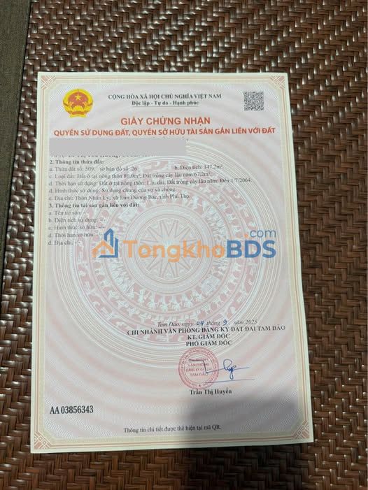 Đất Thôn Nhân Lý Tam Quan 147m² đường to ô tô - Cơ hội hiếm