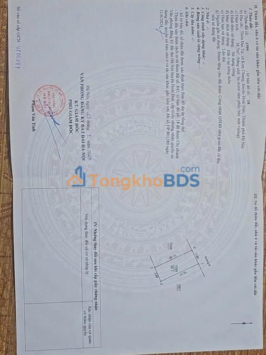 Đất nền Kim Chung Hoài Đức 39m² giá F0 - Sổ đỏ chính chủ