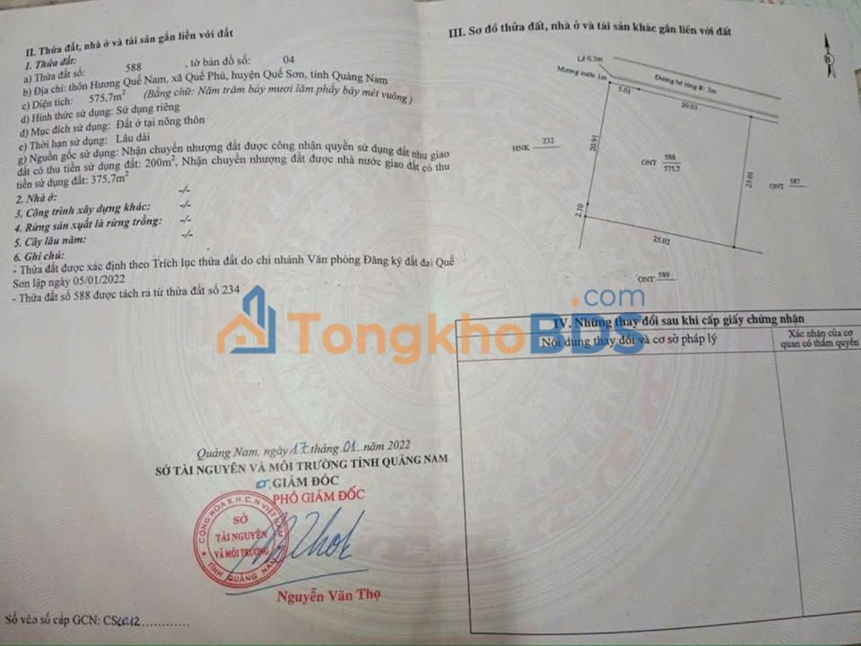 Đất nền Quế Phú Quế Sơn 570m² 1.6 tỷ - Sổ đỏ chính chủ