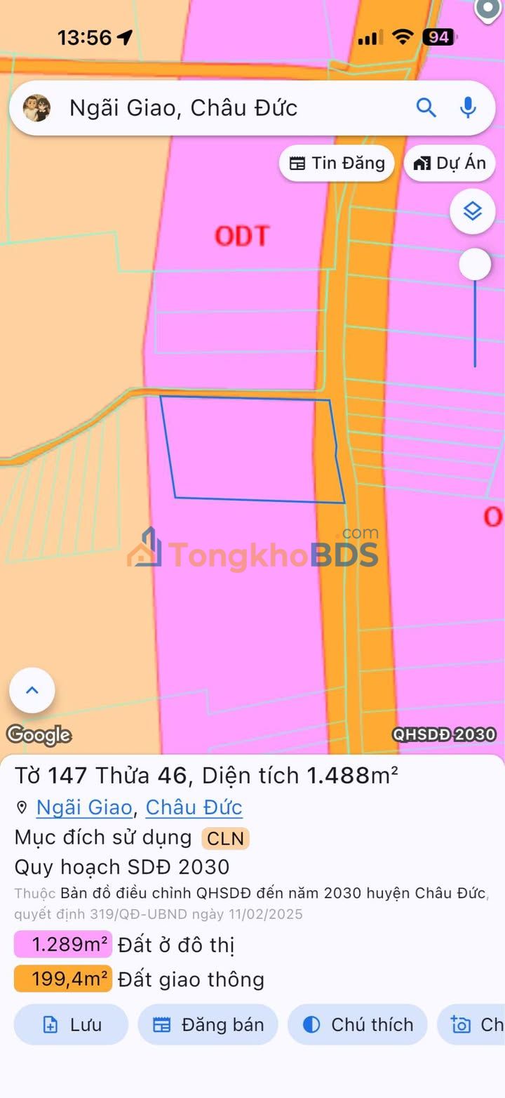 Đất nền Bình Ba 360m² 2.45 tỷ - 5 mặt đường ô tô