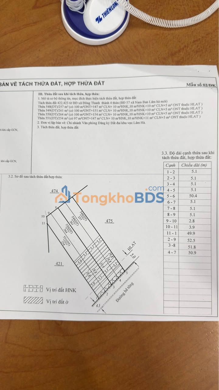 Đất nền Nam Ban 255m² 699 triệu - Thổ cư 100%