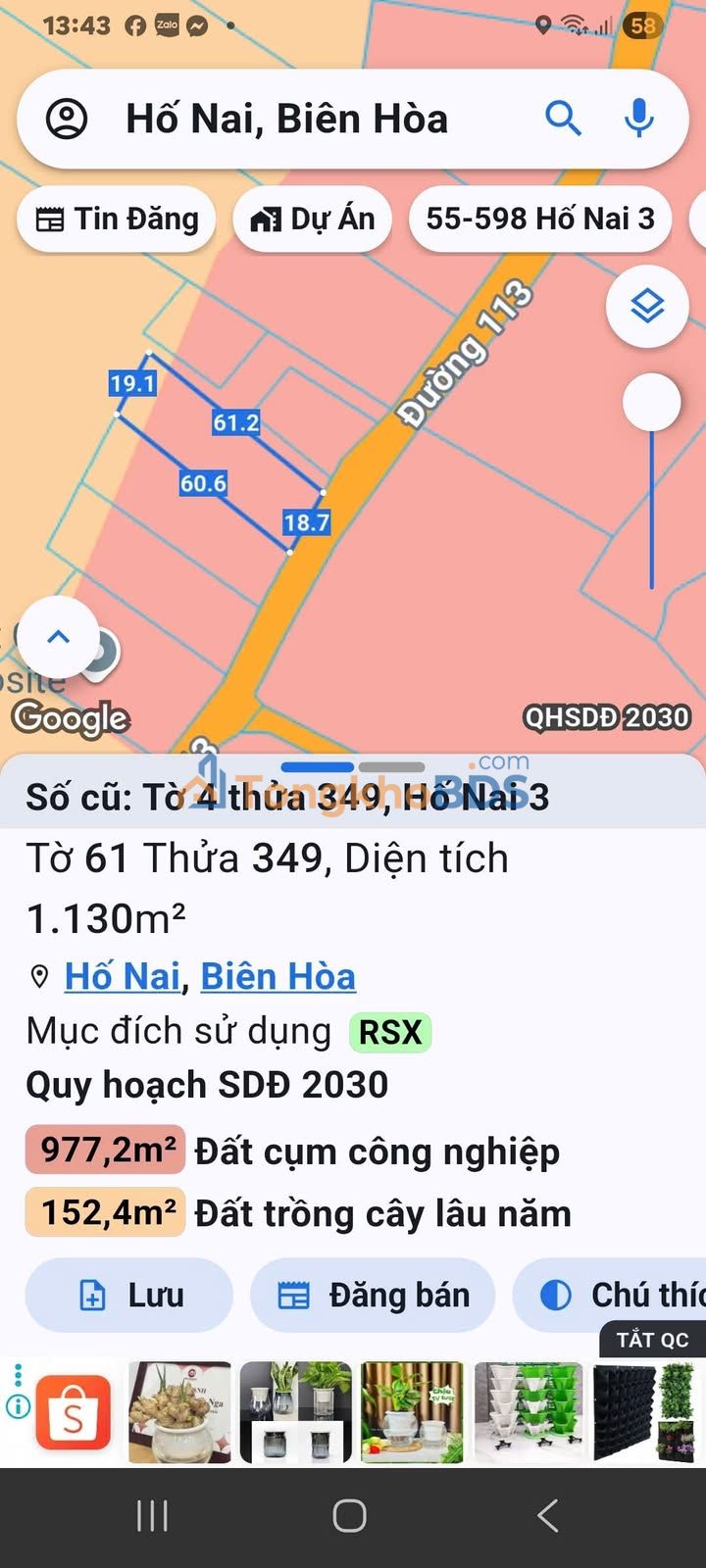 Đất Trảng Bom Hố Nai 3 360m² giá 3.65 tỷ - Sổ đỏ chính chủ, xây dựng thoải mái