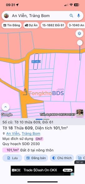 Đất nền Ấp Tân Phát An Viễn 95m² giá 790 triệu - Hạ tầng hoàn thiện