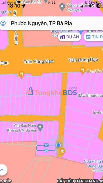 Đất nền Trần Hưng Đạo Bà Rịa 99m² 3 tỷ - Đất thổ cư 100%