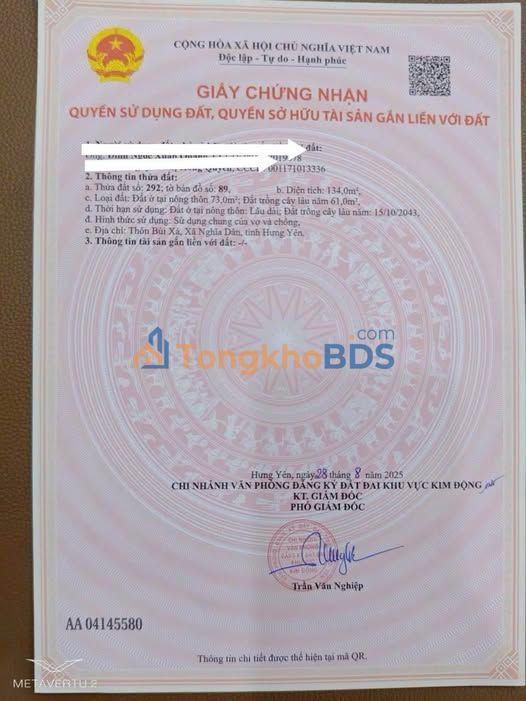 Đất nền Đồng Thanh Kim Động 82m2 - Sổ đỏ chính chủ