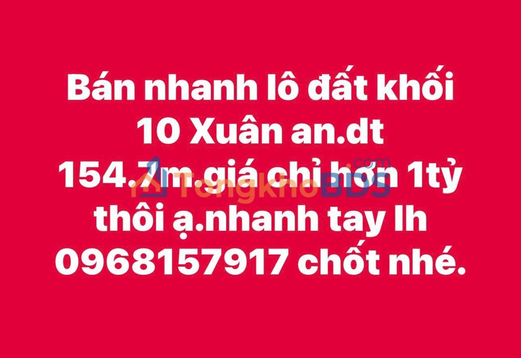 Land Vinh Xuân An 155m² giá 1 tỷ - Sổ đỏ chính chủ