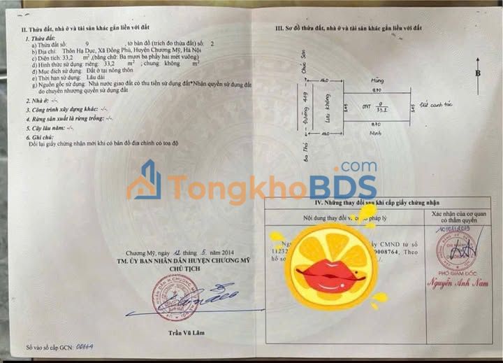 Đất Đông Phú Chương Mỹ 33m² giá 3,6 tỷ - Sổ đỏ chính chủ