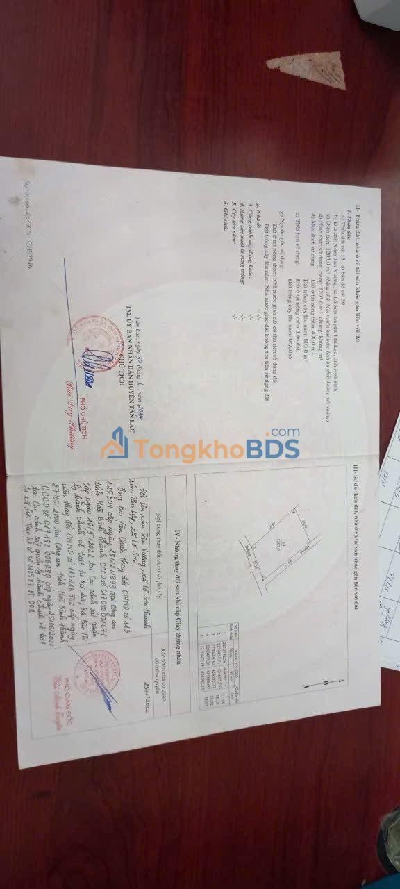 Đất nền Lỗ Sơn Tân Lạc 1.200m² 1 tỷ - Sổ đỏ chính chủ