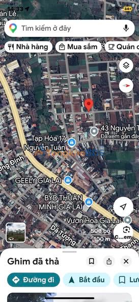 Đất Nguyễn Tuân Pleiku 117m² 0.8 tỷ - Thổ cư 100%
