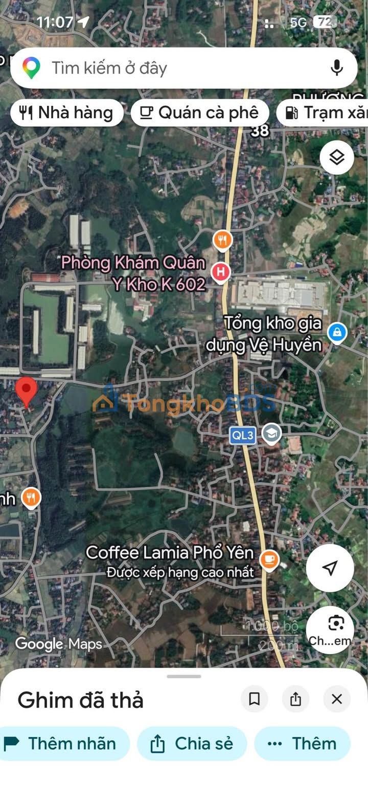 Đất nền Phường Trung Thành, Phổ Yên 140-170m² 800 triệu - Sổ đỏ chính chủ