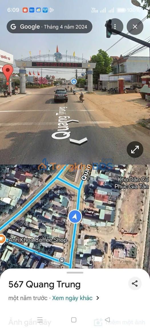 Đất Quang Trung Hoài Tân 270m² giá 3 tỷ - Đường to ô tô