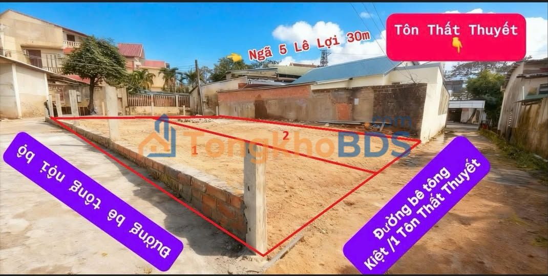 Đất nền Kiệt 199 Tôn Thất Thuyết 145m² - Pháp lý rõ ràng