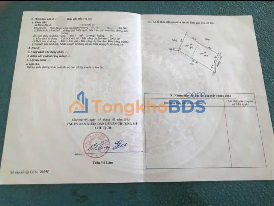 Đất Nam Phương Tiến 1.400m² thỏa thuận - Sổ đỏ chính chủ