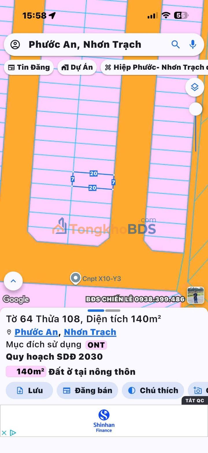 Đất tái định cư Phước An 140m² 2 tỷ - Sổ đỏ chính chủ