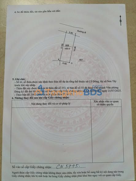 Đất nền Hà Nội Cổ Đông 100m² - Đất thổ cư 100%