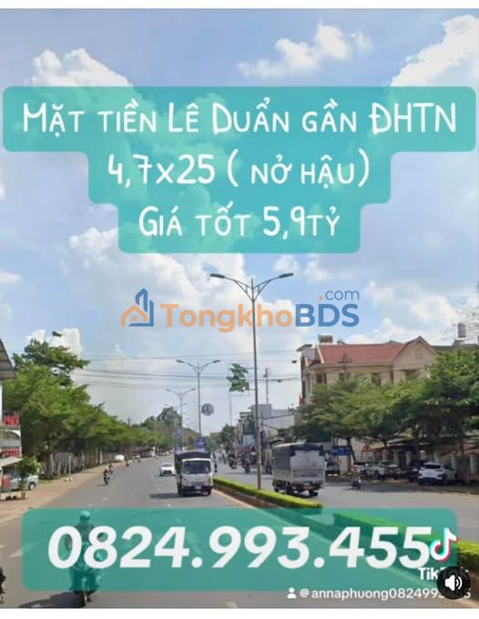 Nhà mặt tiền Lê Duẩn Buôn Ma Thuột 118m² - Chính chủ bán