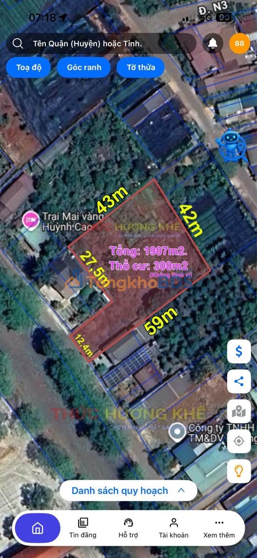 Đất Nguyễn Văn Linh Buôn Ma Thuột 1907m² - Sổ đỏ chính chủ
