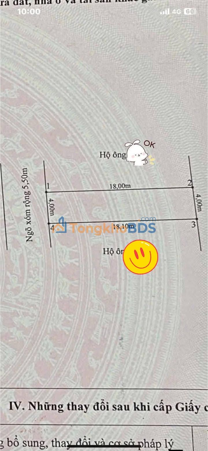 Đất nền Bình Minh 72m² giá 1 tỷ - Sổ đỏ chính chủ