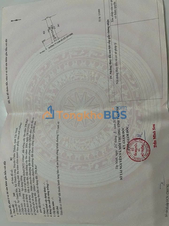 Đất vườn Thành Long 100m² 750 triệu - Sổ đỏ chính chủ