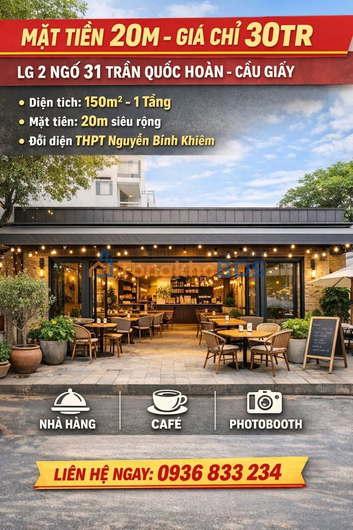 MBKD Cầu Giấy 150m² 30 triệu - mặt tiền kinh doanh