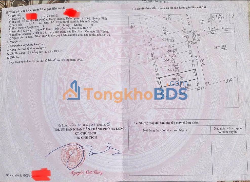 Đất nền Hùng Thắng Hạ Long 93m² 1.9 tỷ - Đường to ô tô