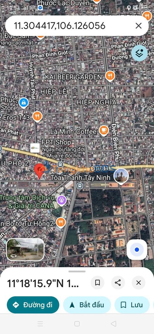 Đất vườn Tây Ninh Huỳnh Công Giản 1.117m² 28 tỷ - Sổ đỏ