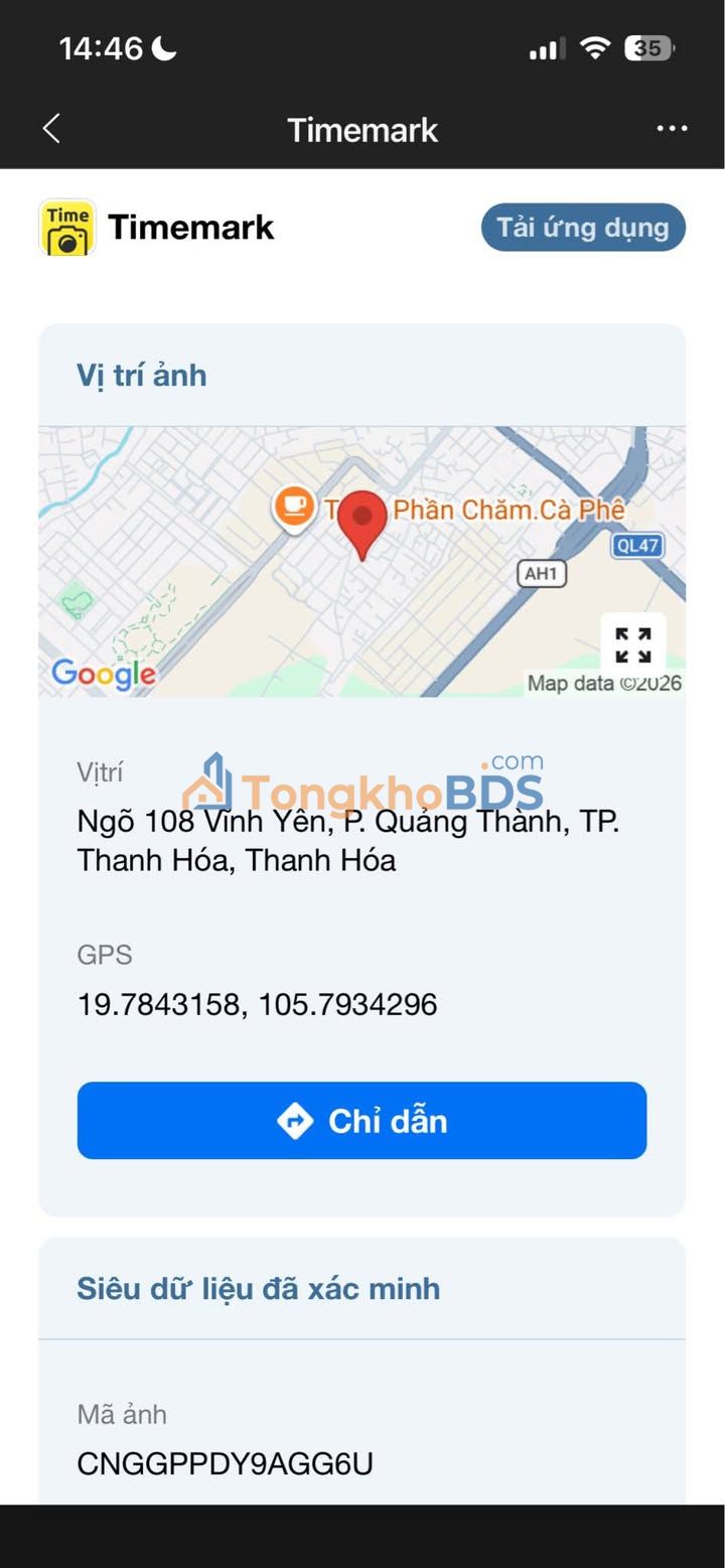 Đất nền Quảng Thành 61m² 1,65 tỷ - Sổ đỏ chính chủ
