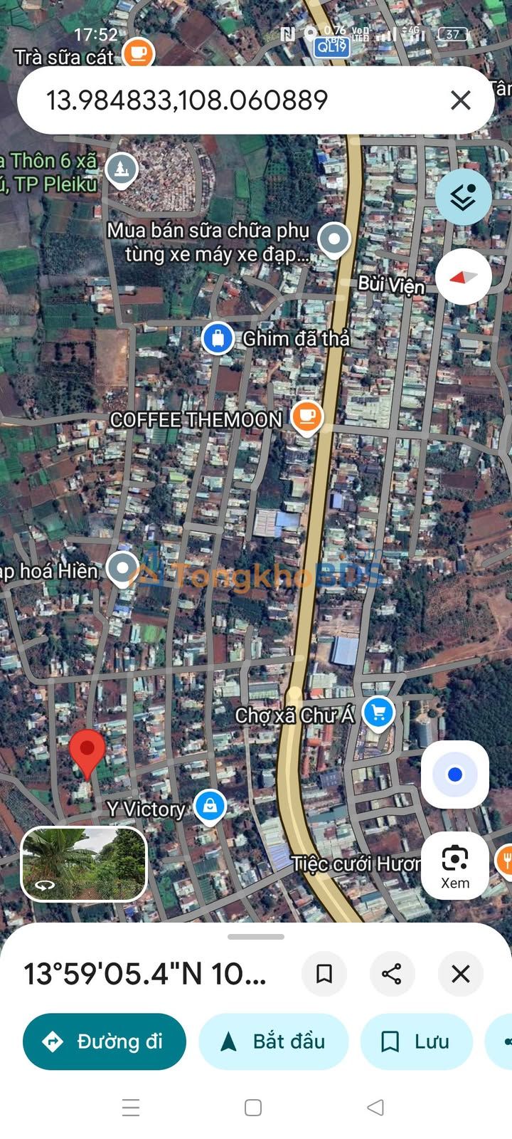 Đất hẻm 735 Lê Duẩn Pleiku 130m² 4xx triệu - Đường ô tô