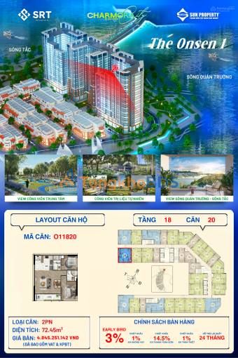 Căn hộ Onsen 1 Gia Lâm 80m² giá thỏa thuận - View đẹp