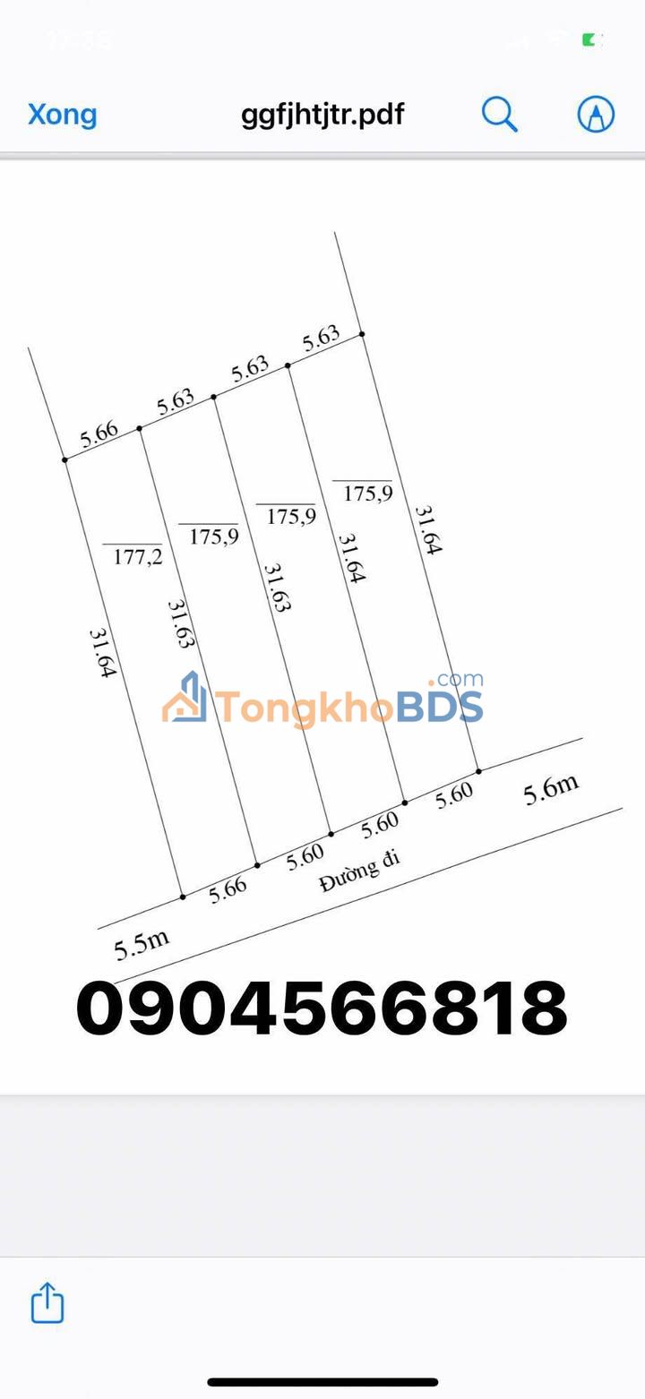 Đất nền Thủy Xuân Tiên 175m² 550 triệu - Sổ đỏ chính chủ