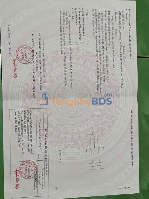 Đất nền Tiến Thành Đồng Xoài 203m² 600 triệu - Sổ đỏ chính chủ