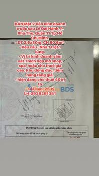 Nhà phố Lê Đại Hành Q11 91m² 25 tỷ - Mặt tiền kinh doanh