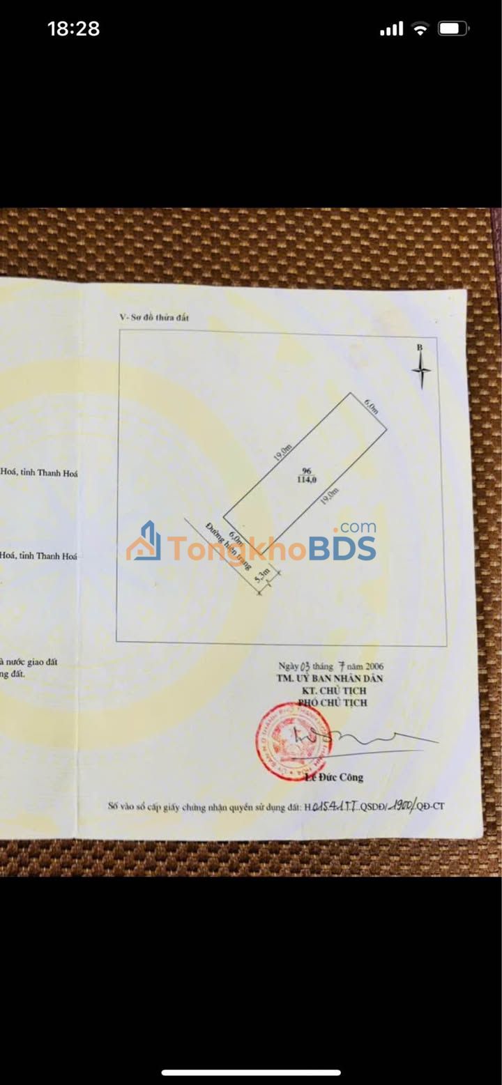 Đất nền Thanh Hóa Lương Ngọc Khuyến 114m² Đất thổ cư 100%