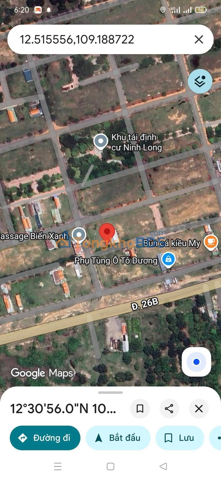 Đất nền Ninh Long Ninh Hòa 200m² 1.95 tỷ - Sổ đỏ chính chủ