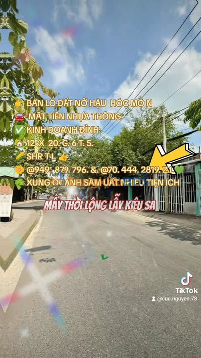 Đất Nguyễn Thị Sáu Dầu Tiếng 240m² 6.5 tỷ - Sổ đỏ chính chủ