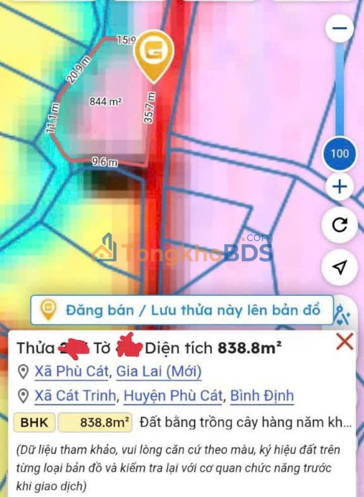 Đất vườn Cát Trinh Phù Cát 281-405 triệu - Đường to ô tô