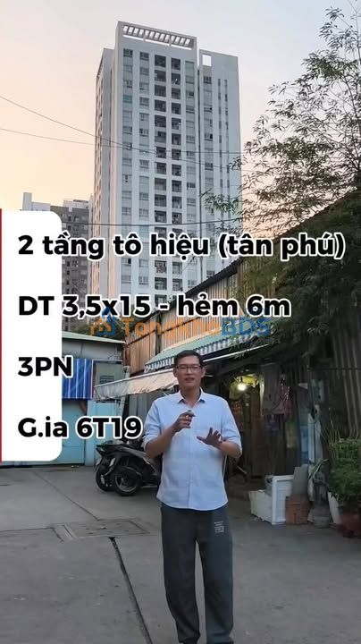Nhà 2 tầng Tô Hiệu Tân Phú 53m2 6.019 tỷ - Oto vao