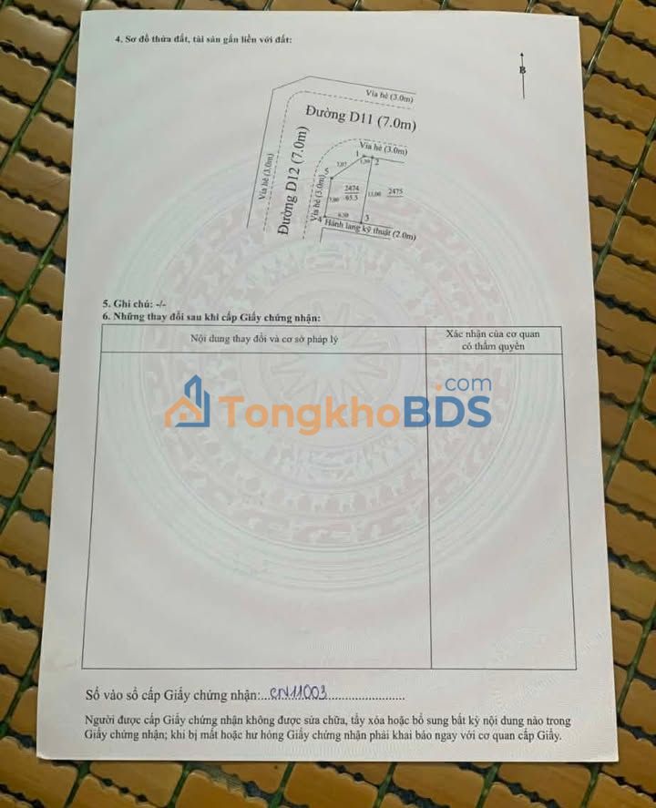 Đất nền Vĩnh Tân Tân Uyên 65m² 1.3 tỷ – Sổ đỏ chính chủ