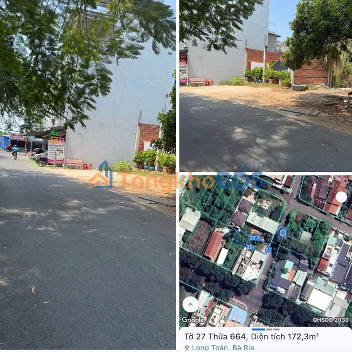 Đất nền Long Toàn Bà Rịa 161m² 3.5 tỷ - Sổ đỏ chính chủ