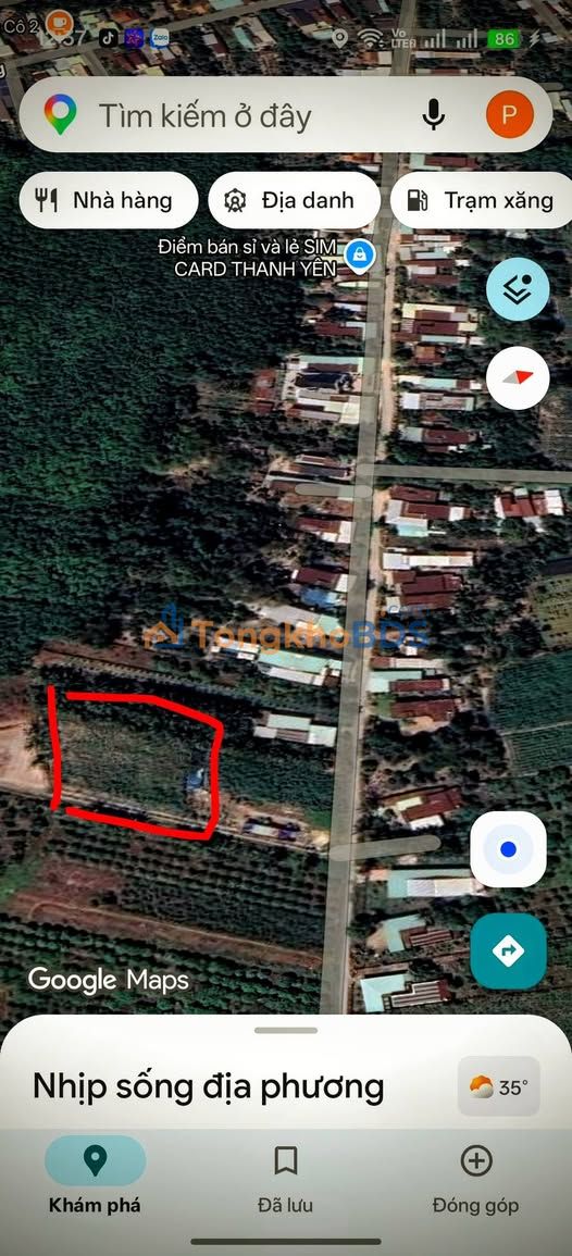 Đất nền Hòa Thành 1000m² 579 triệu - Đường to ô tô