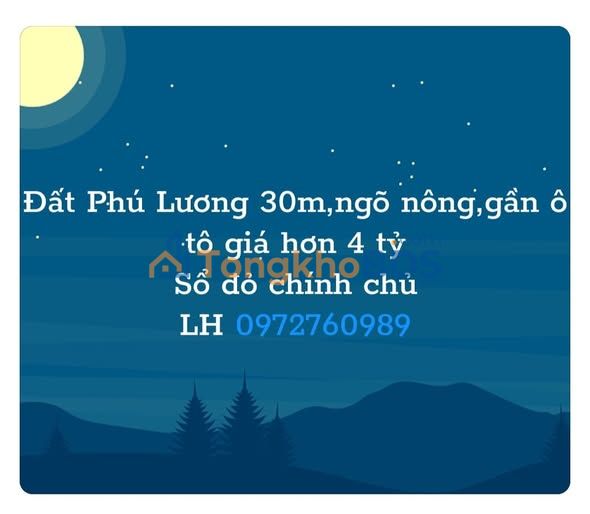 Đất Phú Lương Hà Đông 30m² 4 tỷ - Giá tốt hiếm có