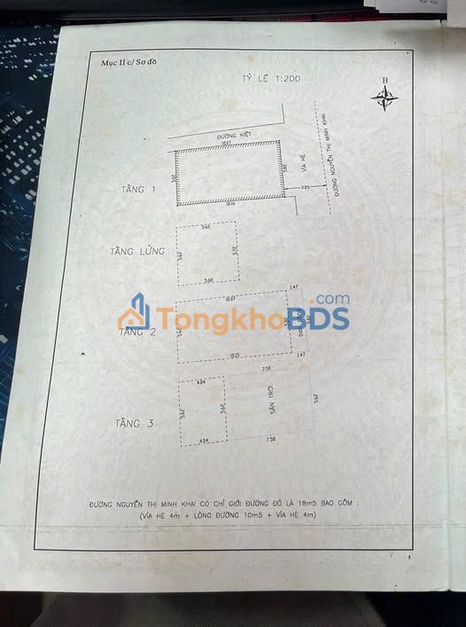 Nhà phố Nguyễn Thị Minh Khai 57m²/16.85 tỷ - Mặt tiền kinh doanh