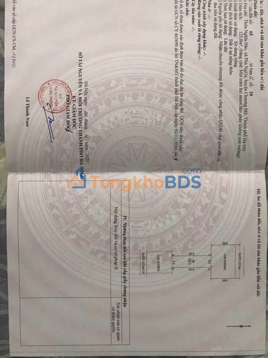 Đất kinh doanh Phú Nghĩa Chương Mỹ 125m² - Giá F0